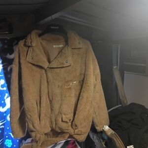 Women's Tan Faux Fur Jacket